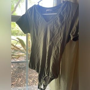 Olive green body suit